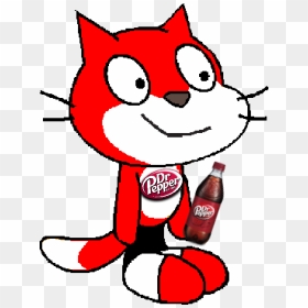Mr Dr Pepper Cat Has Dr Pepper - Scratch Cat Transparent, HD Png Download - dr pepper png