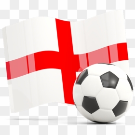 Soccerball With Waving Flag - England Flag Soccer Png, Transparent Png - england flag png