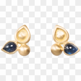 Sapphire Cabochon Lagrima Studs , Png Download - Earrings, Transparent Png - lagrima png