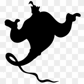 - Aladdin Genie Silhouette Clipart , Png Download - Disney Character Silhouette Quiz, Transparent Png - genie png