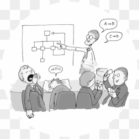 Boring Meetingartboard 1@300x - Public Speaking Cartoon Boring, HD Png Download - hate png
