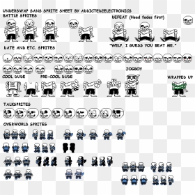 Though You Guys Have Not Seen The First Sprite Sheet - Sans Battle Sprite Sheet, HD Png Download - sprite sheet png