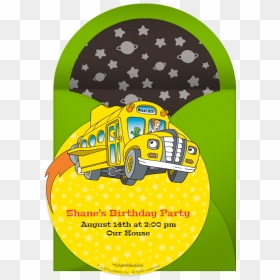 Wheels On The Bus Birthday Favours, HD Png Download - magic school bus png