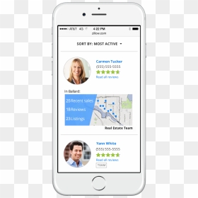 Screen2 Iphone6 Silver Portrait Update - Iphone, HD Png Download - zillow png