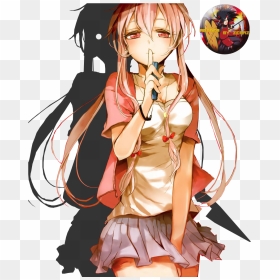 Mirai Nikki, Yuno Gasai, Character Illustration, Anime - Anime Mirai Nikki Art, HD Png Download - psycho png