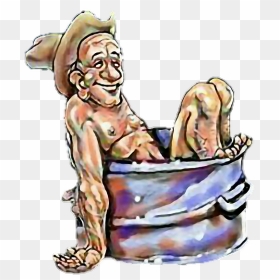 Hillbilly Redneck Bathtub Bathing Inbred Man Boy - Hillbilly Bubble Bath Clipart, HD Png Download - hillbilly png