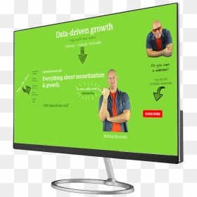 Computer Monitor, HD Png Download - youtube channel art template png