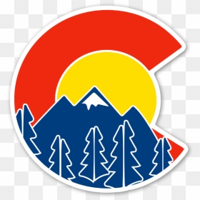Sweet Colorado Flag And Mountain Sticker - Tate Modern, London, HD Png Download - colorado flag png