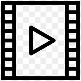 This Is A Black And White Outline Of A Film Strip, - White Video Film Icon Png, Transparent Png - film icon png