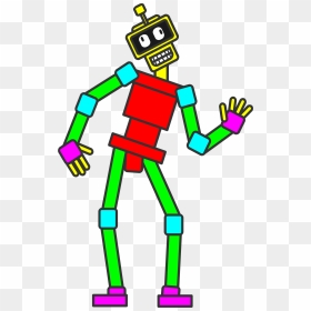 Robots Clipart Rectangle - Robot With 2d Shapes, HD Png Download - robot head png
