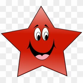 Estrela Do Pt Sorindo Clip Arts - Happy Red Star Clipart, HD Png Download - estrela png