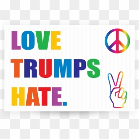Love Trumps Hate - Graphic Design, HD Png Download - hate png