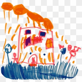 Kindergarten Art House And Rain Clip Arts - Kindergarten Art Png, Transparent Png - kindergarten png