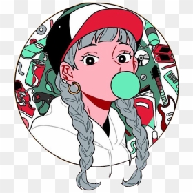 Rikkisgirl Girl Braids Anime Animegirl Kawaii Kawaiigir - Aesthetic Anime Girl Drawing, HD Png Download - gir png