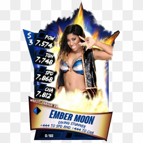Didn"t Forgot The Womens Section Ember Moon Also Gets - Wwe Supercard Template Png, Transparent Png - ember moon png