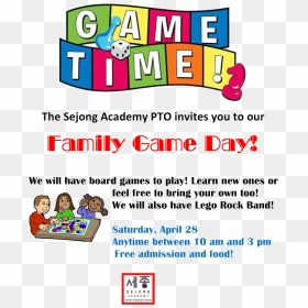 Family Game Night Sejong Academy - Game Time, HD Png Download - game night png