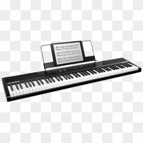 White Muti Functional Piano With 3 Pedals And Bluetooth - Alesis Recital 88 Key, HD Png Download - lagrima png