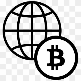 Bitcoin Icon Black - Transparent Globe Vector Png, Png Download - globe vector png