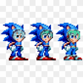 Pixel Sonic The Hedgehog, HD Png Download - sonic sprite png
