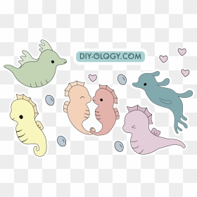 Seahorses &amp - Dragons, HD Png Download - diy png
