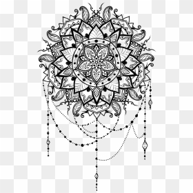 #mandala #dreamcatcher #lace #hanging #beads #boho - Mandala Png, Transparent Png - boho png