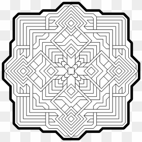 Sacred Geometry Coloring Pages Png - Pattern Colouring In Mandala, Transparent Png - sacred geometry vector png