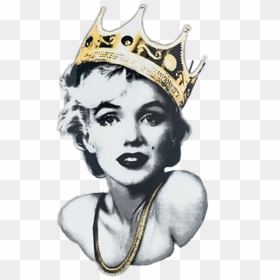 Scqueen Queen Crown Marilynmonroe Marilyn Monroe Marily - Marilyn Monroe Painting On Canvas High Detail, HD Png Download - queens crown png