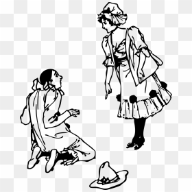 Maid And Clown Drawing - Sad Maid Clipart, HD Png Download - maid png