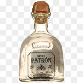 Patron Silver - Glass Bottle, HD Png Download - patron bottle png