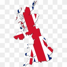 Transparent England Map Clipart - Britain Flag Map Transparent Background, HD Png Download - england flag png