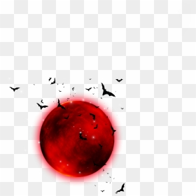 Redmoon Bats Halloween Ftestickers , Png Download - Transparent Flying Bats Png, Png Download - red moon png