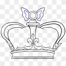 How To Draw Crown - Easy Simple Crown Drawing, HD Png Download - queens crown png