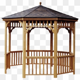 Wooden Garden Gazebo Transparent Background - Round Gazebo, HD Png ...