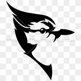 Head Clipart Blue Jay, Head Blue Jay Transparent Free - Blue Jay Clipart Black And White, HD Png Download - blue jays logo png