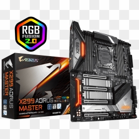 Gigabyte X299 Aorus Master Lga 2066 X299 Ddr4, HD Png Download - futuristic hud png