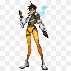Transparent Overwatch Gif Png - Overwatch Tracer Concept Art, Png Download - tracer overwatch png