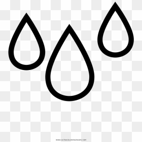 Drops Coloring Page - Line Art, HD Png Download - lagrima png