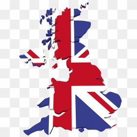 Street In England - Uk Flag In Country Shape, HD Png Download - england flag png
