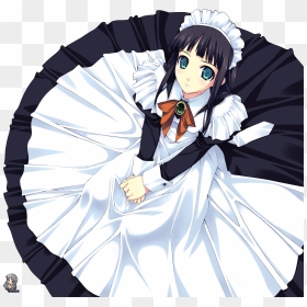 Anime Maid Long Dress, HD Png Download - maid png