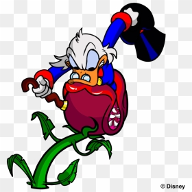 Scrooge Mcduck With Duck-eating Plant - Ducktales Remastered Png 