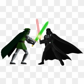 Darth Vader Vs Doctor Doom Vector By Kronoxus - Luke Skywalker And Darth Vader Transparent, HD Png Download - doctor doom png