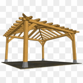 Gazebo Drawing Timber - Hip Roof Gazebo, HD Png Download - gazebo png