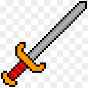Transparent Real Sword Png - Pixel Art Sword Transparent, Png Download - pixel sword png