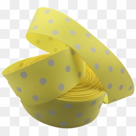Ribbons [tag] Yellow Polka Dot Grosgrain Ribbon - Polka Dot, HD Png Download - yellow dot png