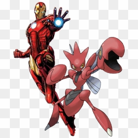 Avengers Iron Man Cartoon, HD Png Download - scizor png