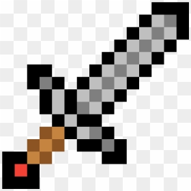 Pixel Sword No - Minecraft Gold Sword, HD Png Download - pixel sword png