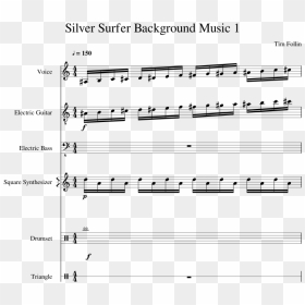 Silver Surfer Background Music 1 Sheet Music Composed - Sheet Music, HD Png Download - silver surfer png