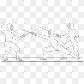 Fencing Plunge - Position Escrime, HD Png Download - fencing png