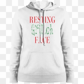 Resting Grinch Face Funny Christmas T-shirt Holiday - Kaws X Sesame Street Hoddie, HD Png Download - grinch face png