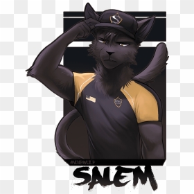 Salem - Black Cat Furry Art, HD Png Download - leveon bell png